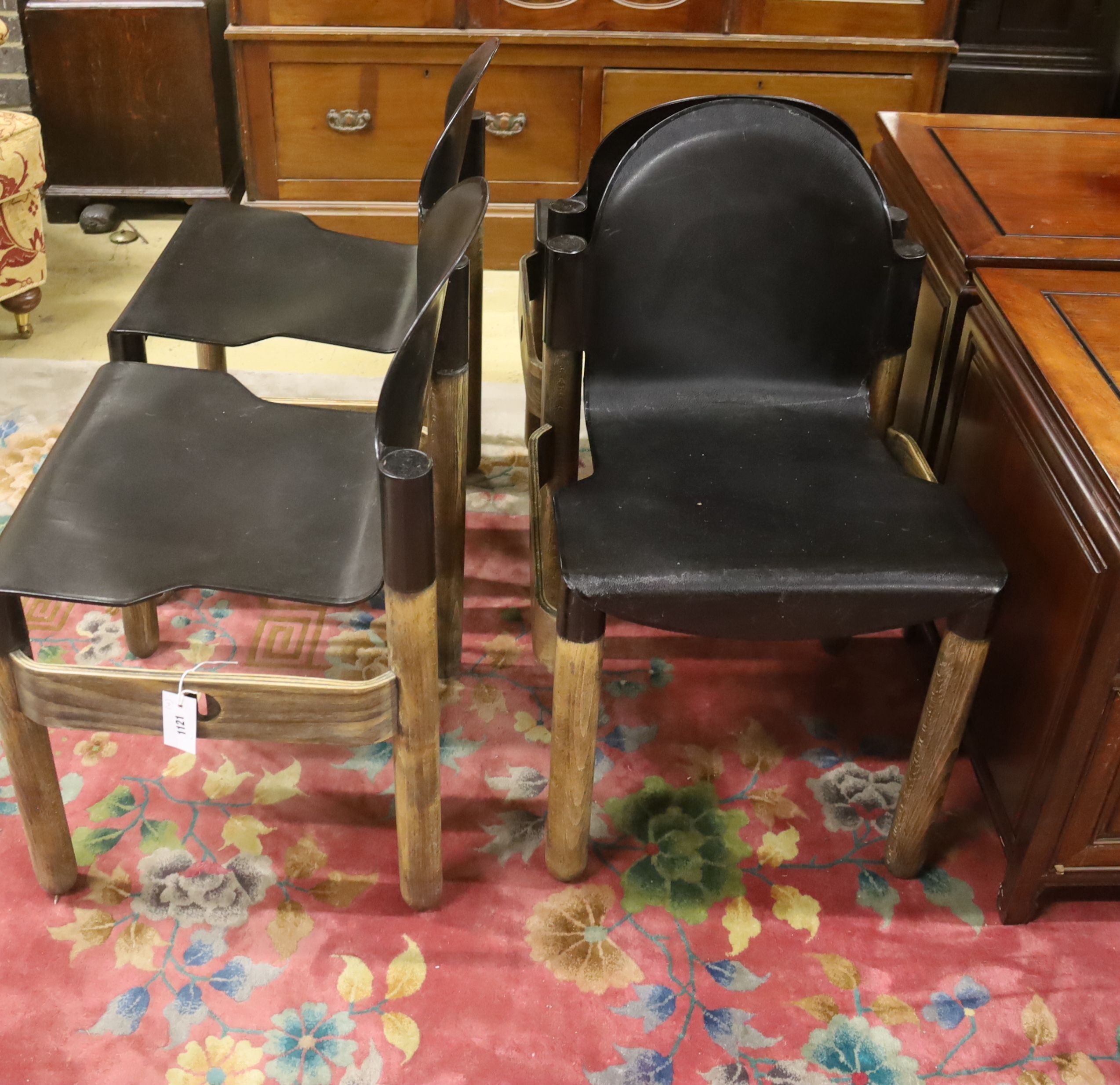 A set of four Thonet chairs by Gerd Lange, width 49cm, depth 46cm, height 81cm